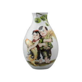 Bình hoa trang trí Ngũ Phúc - Gốm Sứ Minh Long