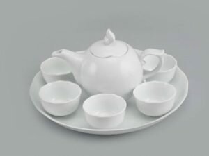 Bộ Trà Minh Long 0.35 L Mẫu đơn Trắng