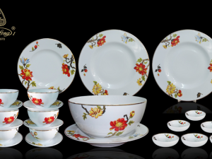 Bộ Đồ Ăn Minh Long Camelia Cát Tường 23 Sản Phẩm